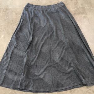 Long ribbed cotton skirt
